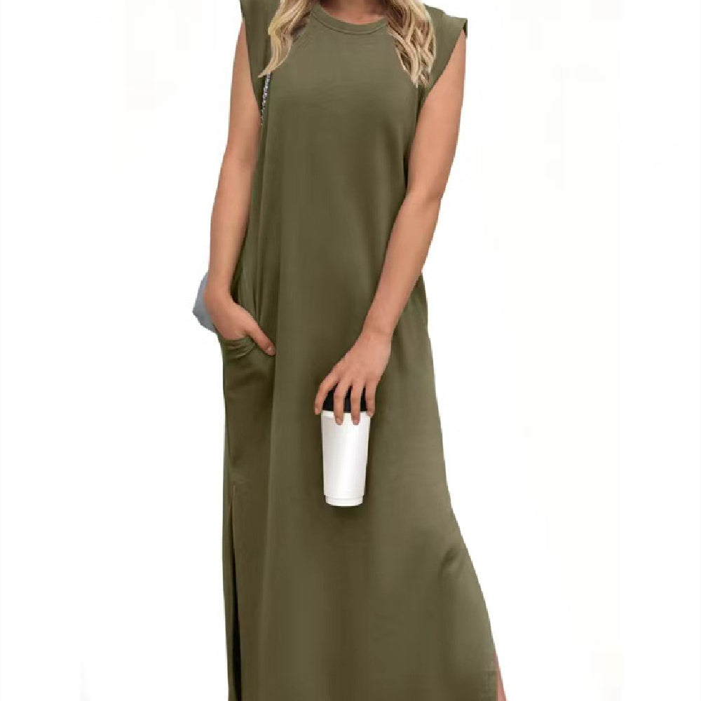 Triplechic™ Women's Loose, Split, Wrinkle-Free Long Sleeve Dress
