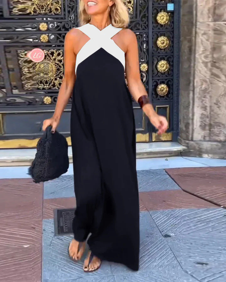 Triplechic™ Neckholder-Kleid mit gekreuztem Rücken