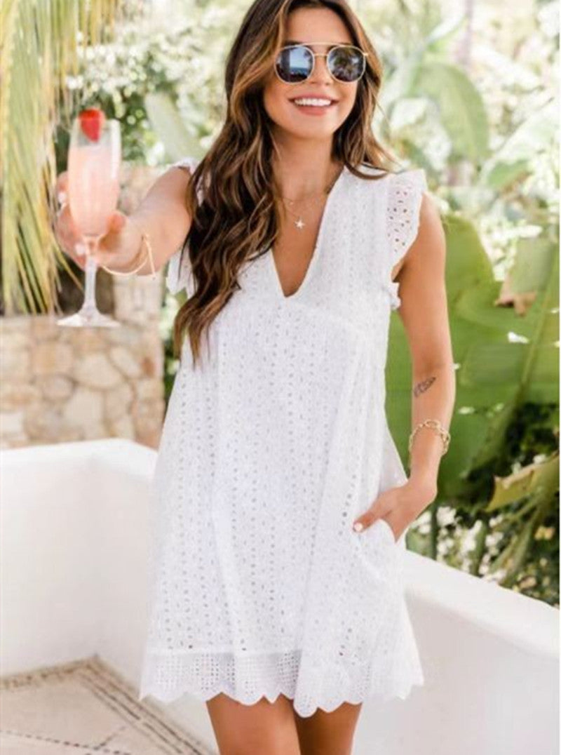 Triplechic™ California Romper Dress with Built-In Shorts