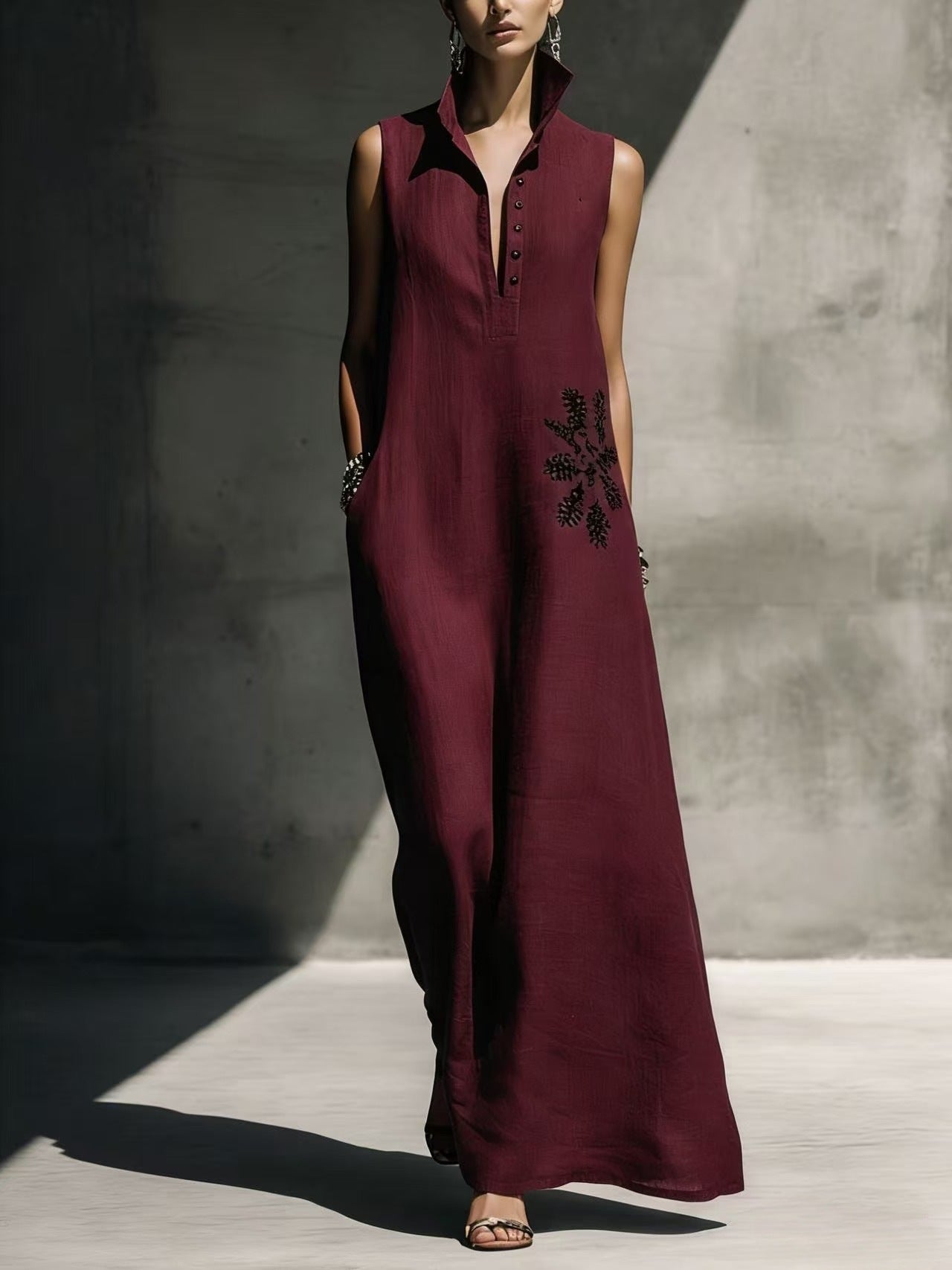 Triplechic™ PrintPocket Mandarin Dress