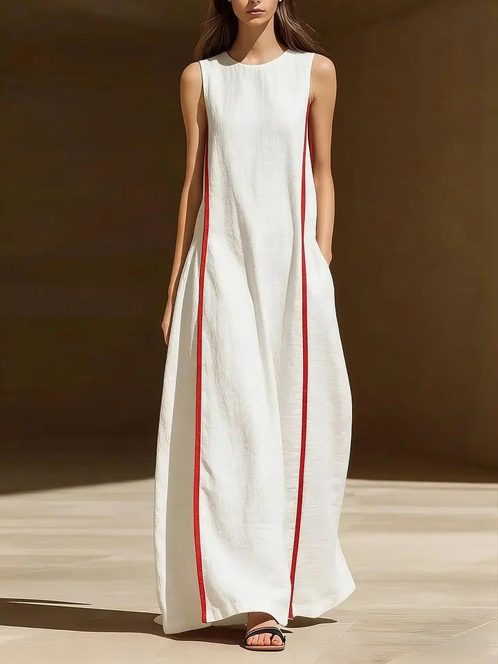 Triplechic™ LinenStripe Flow Dress