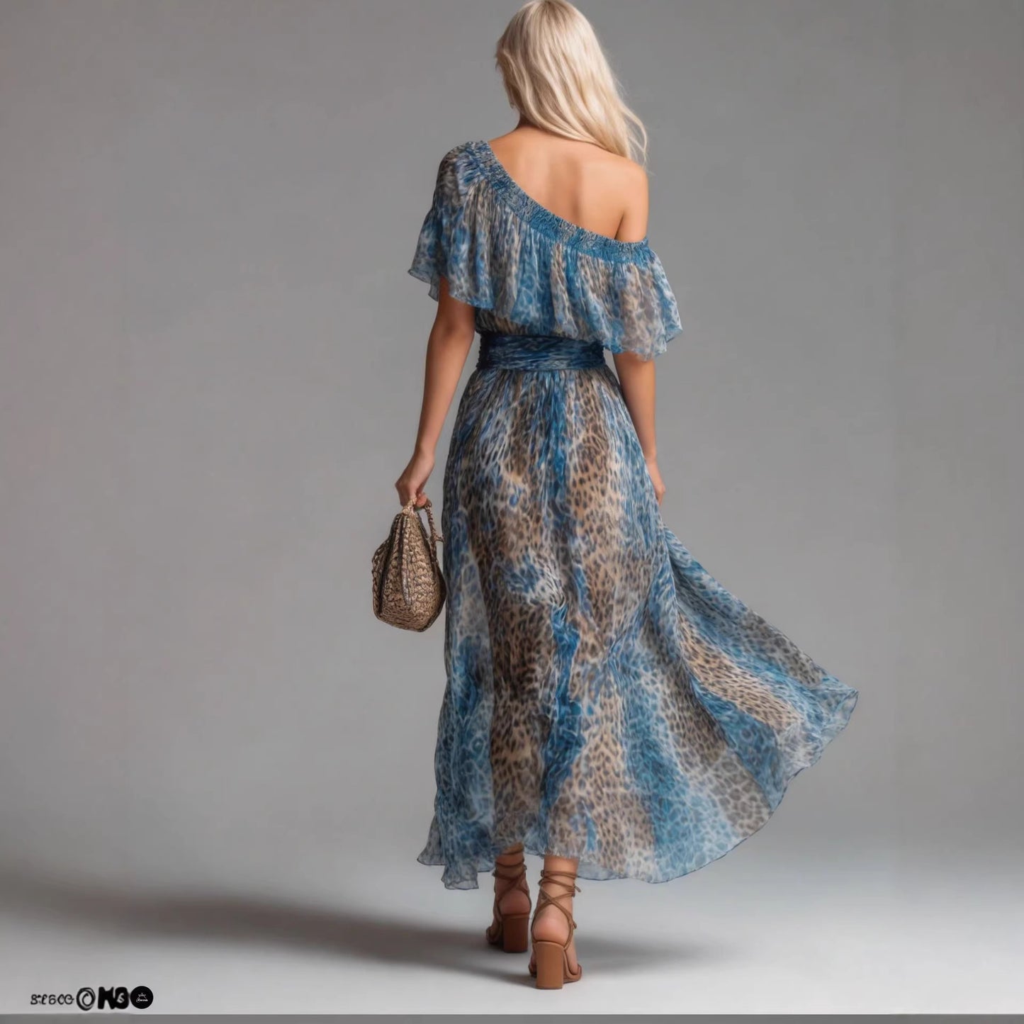 Triplechic™ BlueLeopard Flow Dress