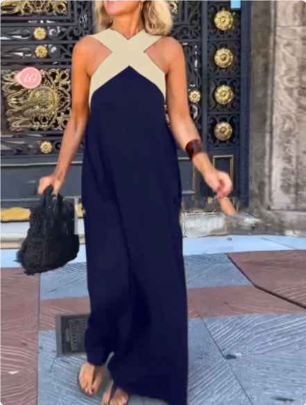 Triplechic™ Neckholder-Kleid mit gekreuztem Rücken