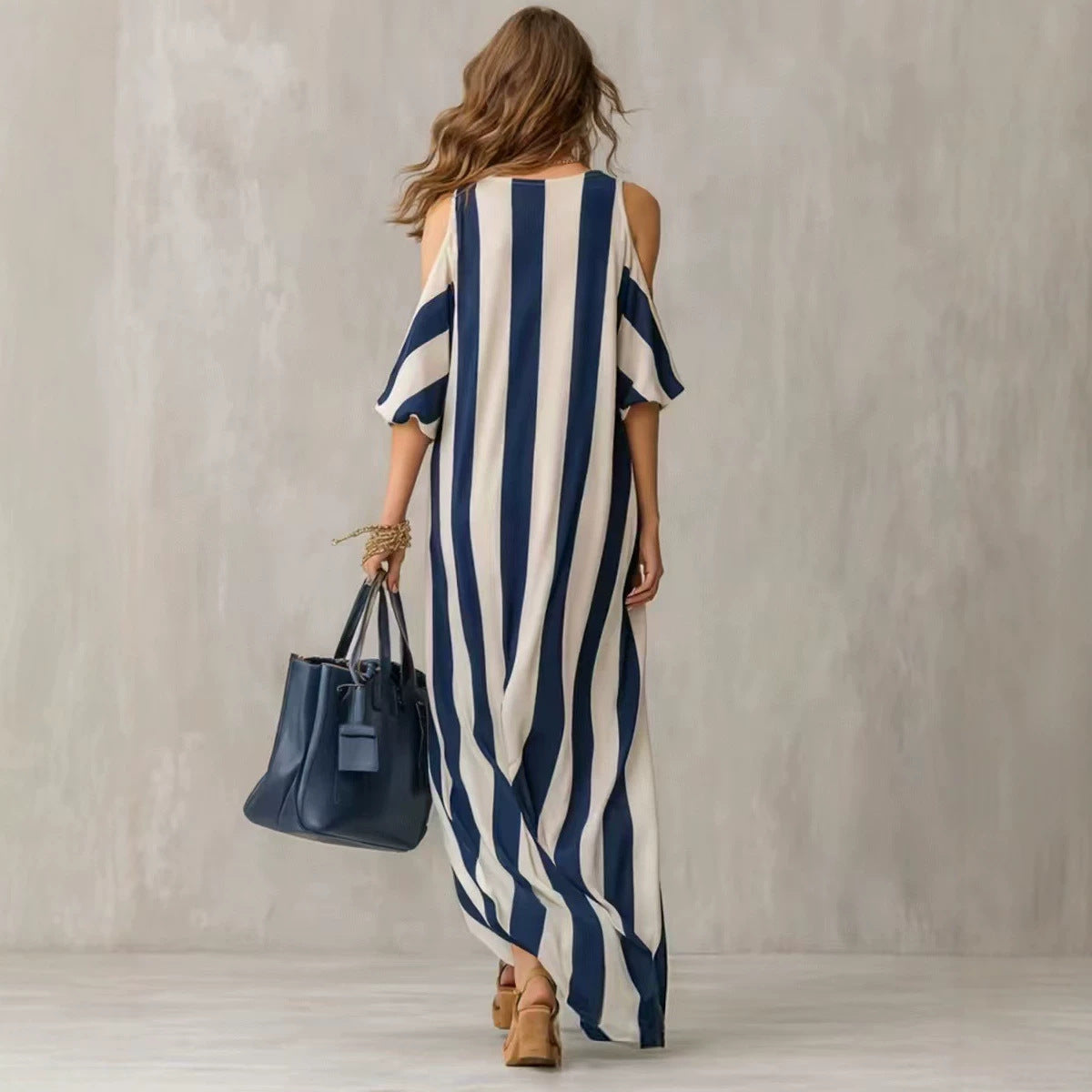 Triplechic™ OffStripe Slit Dress