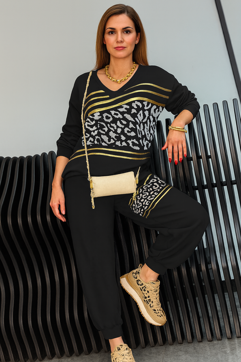 Triplechic™ Luxe Leopard Sweater Set