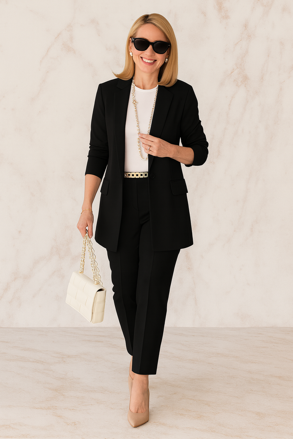 Triplechic™ Classic Cardigan Suit Set