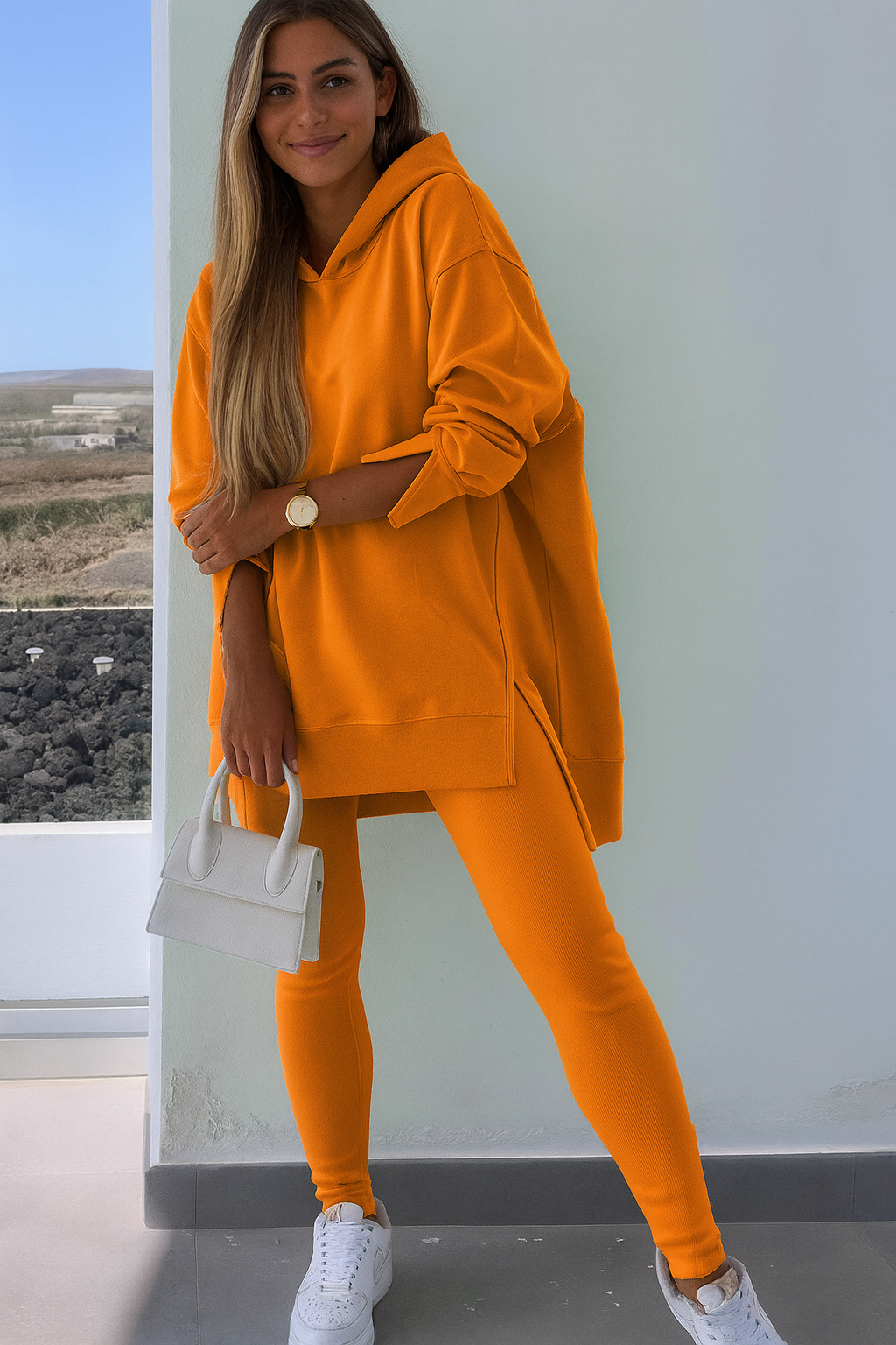 Triplechic™ Slit Comfort Hoodie Set