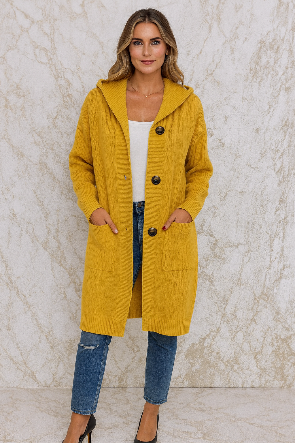 Triplechic™ Mid-Length Knit Cardigan