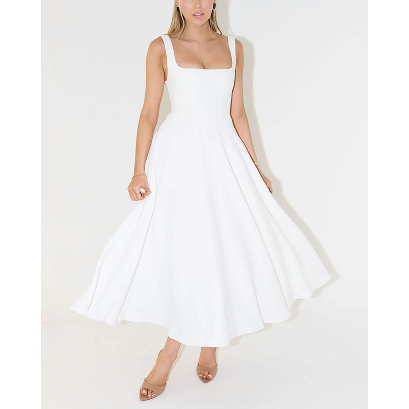 Triplechic™ Muse Square-Neck Midi Dress