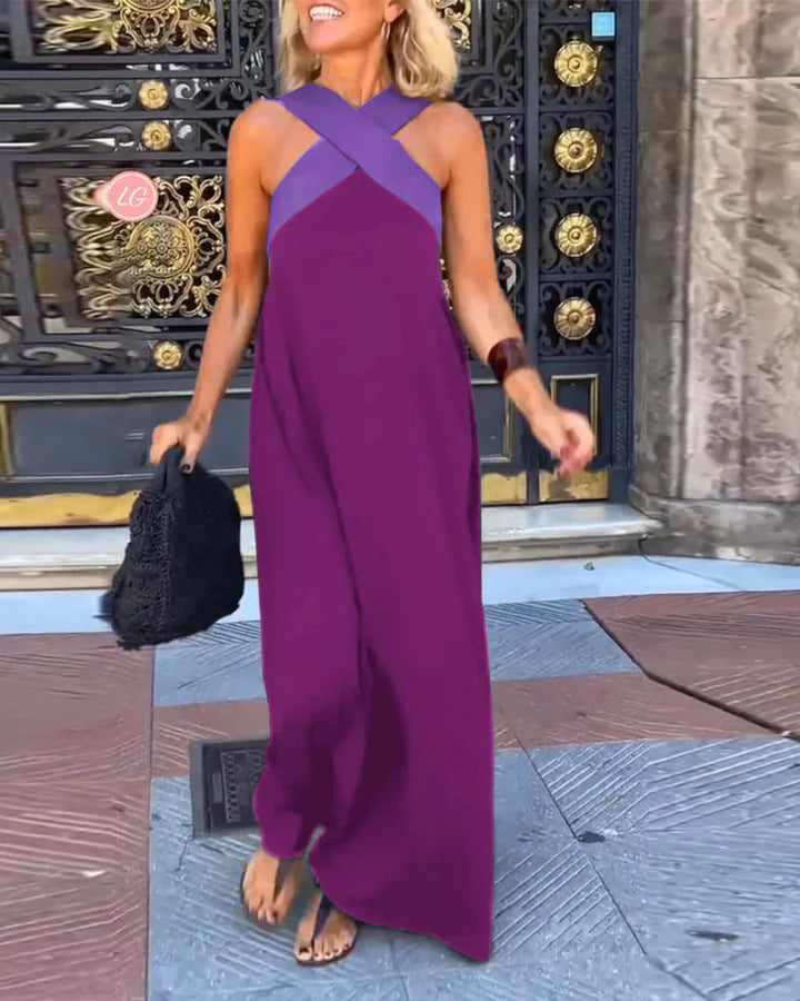 Triplechic™ Neckholder-Kleid mit gekreuztem Rücken