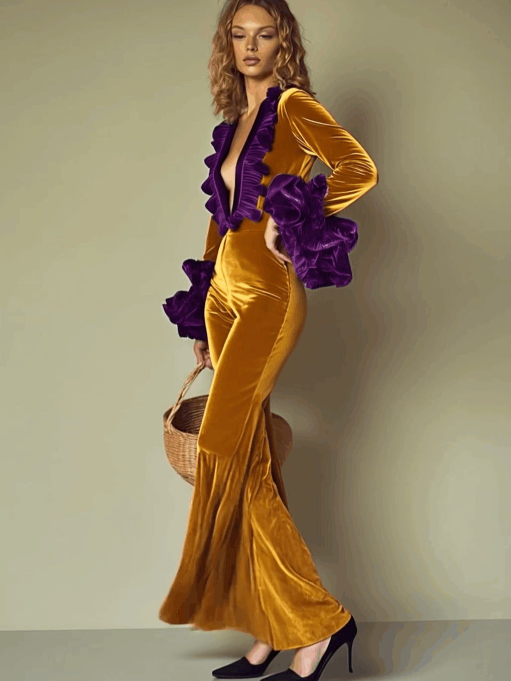 Triplechic™ Gold Autumn Winter Dress