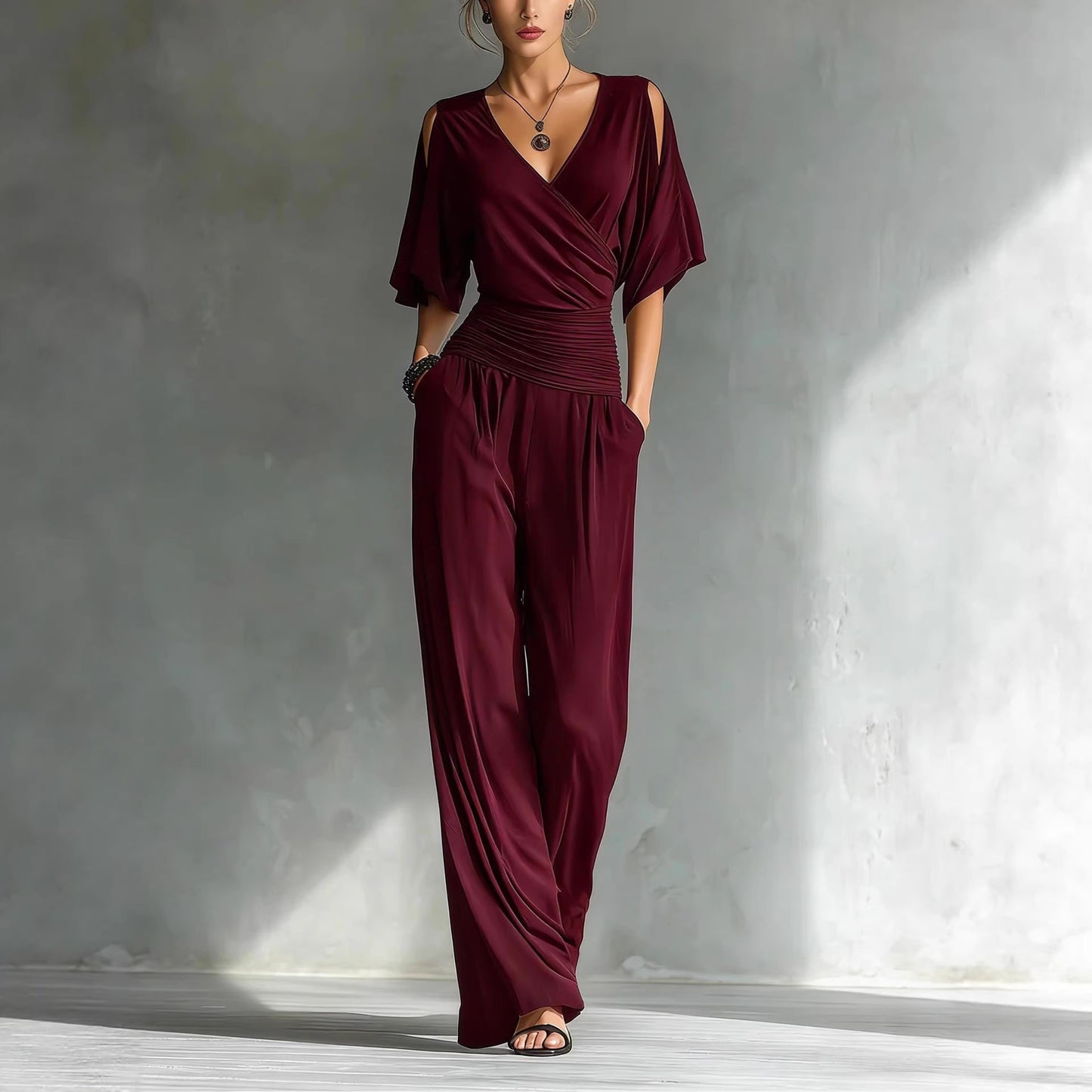 Triplechic™ OffV Contour Jumpsuit