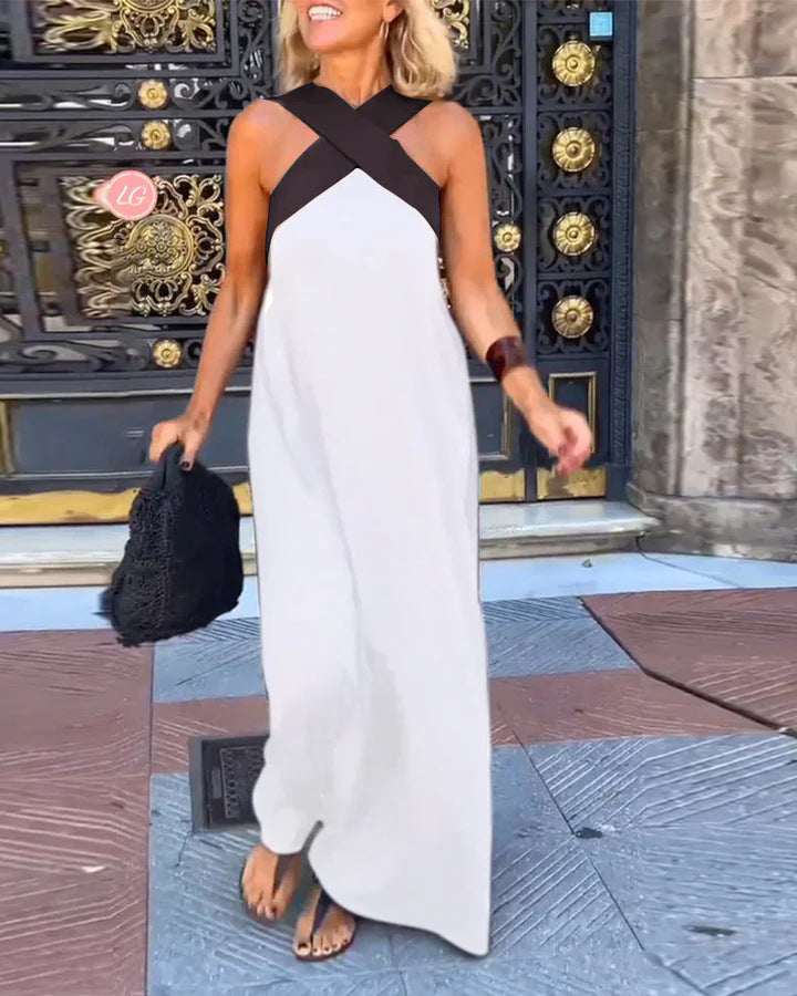 Triplechic™ Neckholder-Kleid mit gekreuztem Rücken