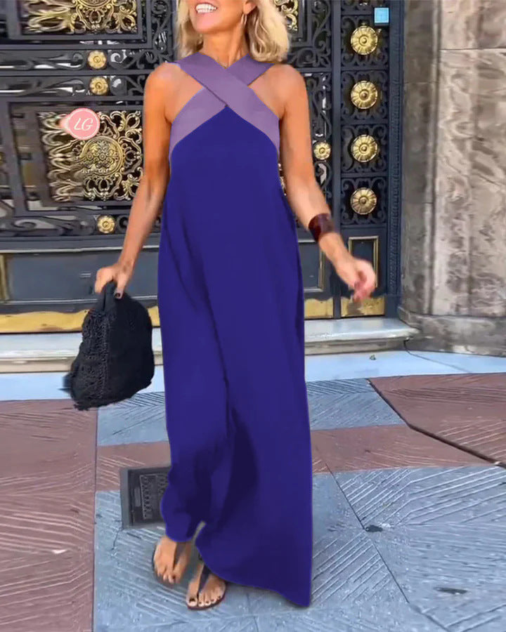 Triplechic™ Neckholder-Kleid mit gekreuztem Rücken
