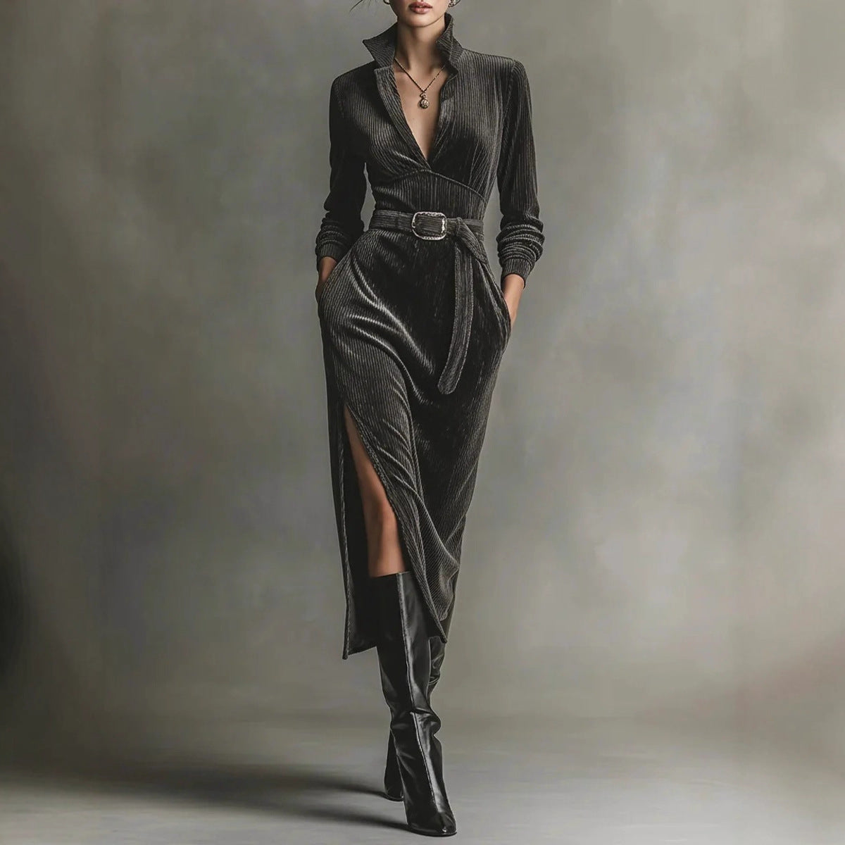 Triplechic™ VelaTie Slit Dress