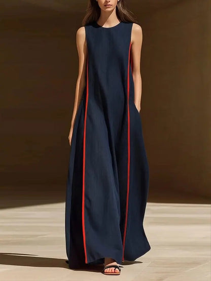 Triplechic™ LinenStripe Flow Dress