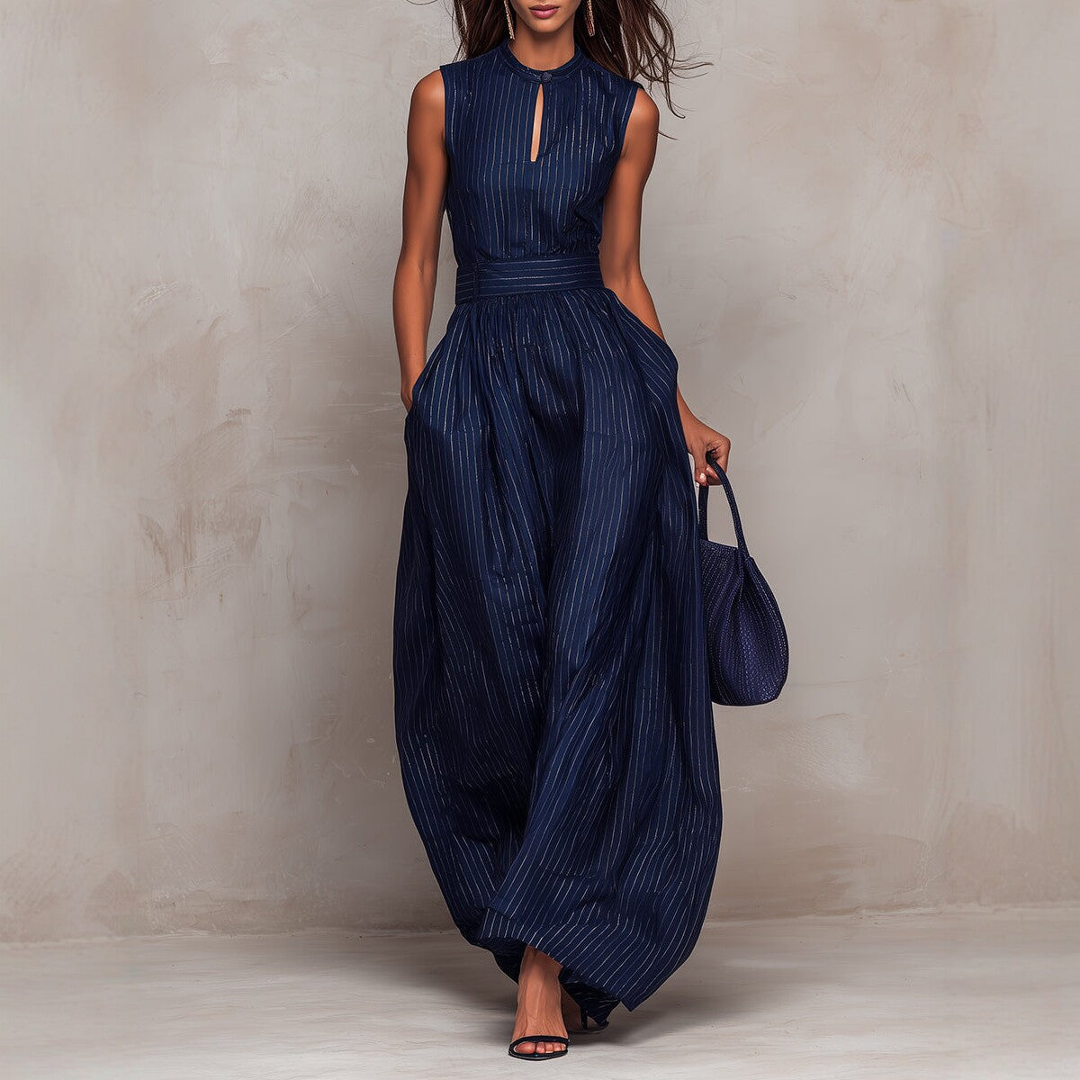 Triplechic™ BlueStripe Contour Jumpsuit