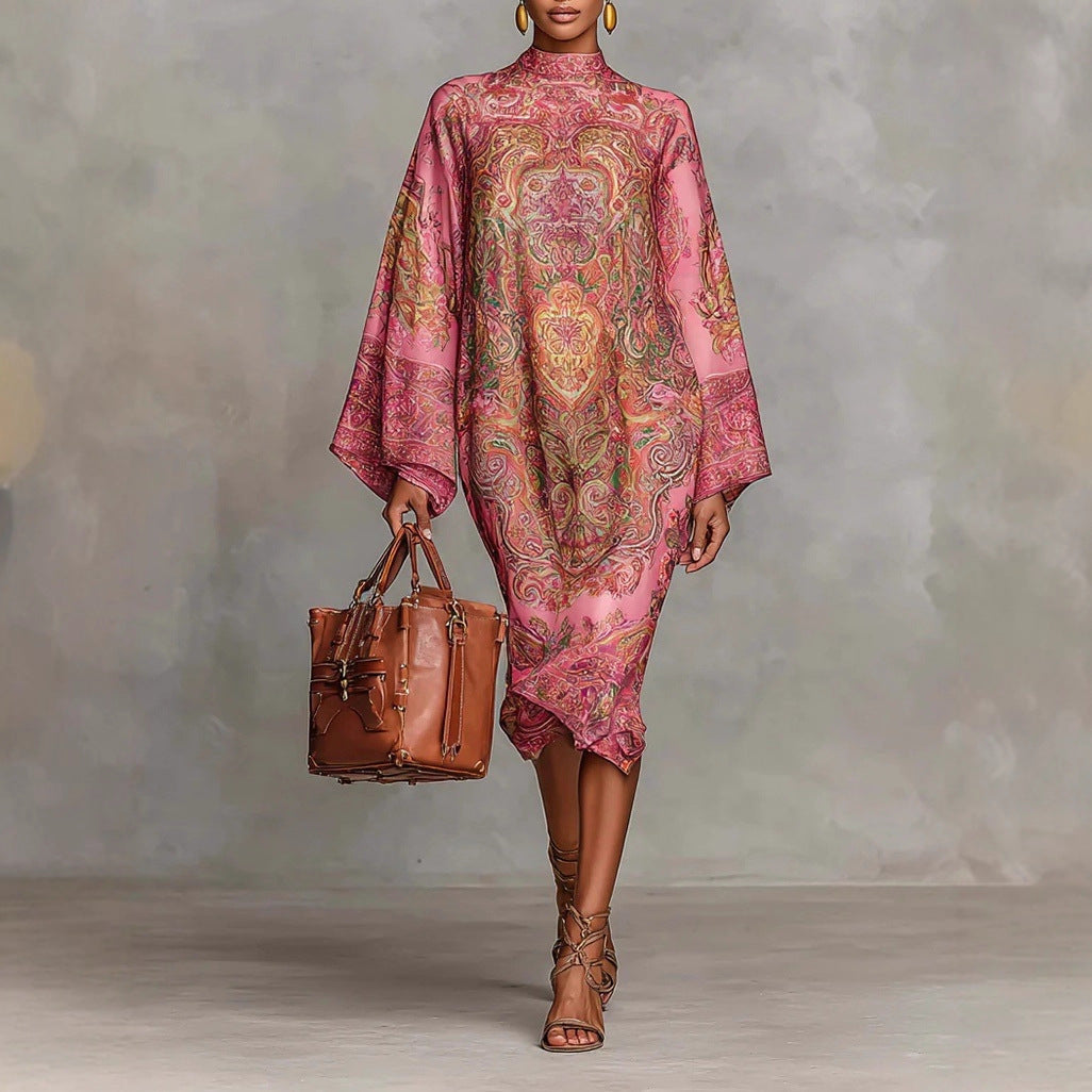 Triplechic™ Retro Floral Flowy Dress