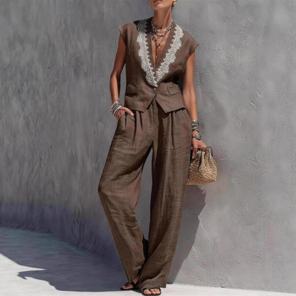 Triplechic™ VestContour Wide-Leg Set