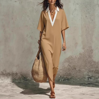 Triplechic™ LinenEase V-Flow Dress