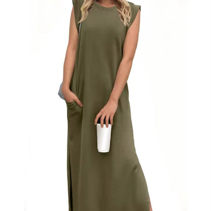 Triplechic™ Women's Loose, Split, Wrinkle-Free Long Sleeve Dress