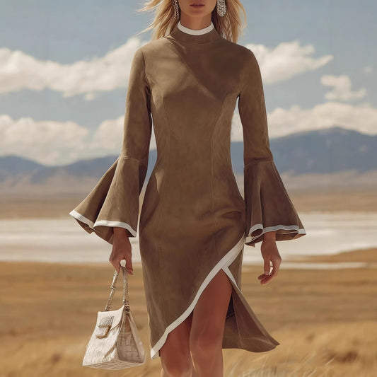 Triplechic™ IvoryFlare Midi Dress