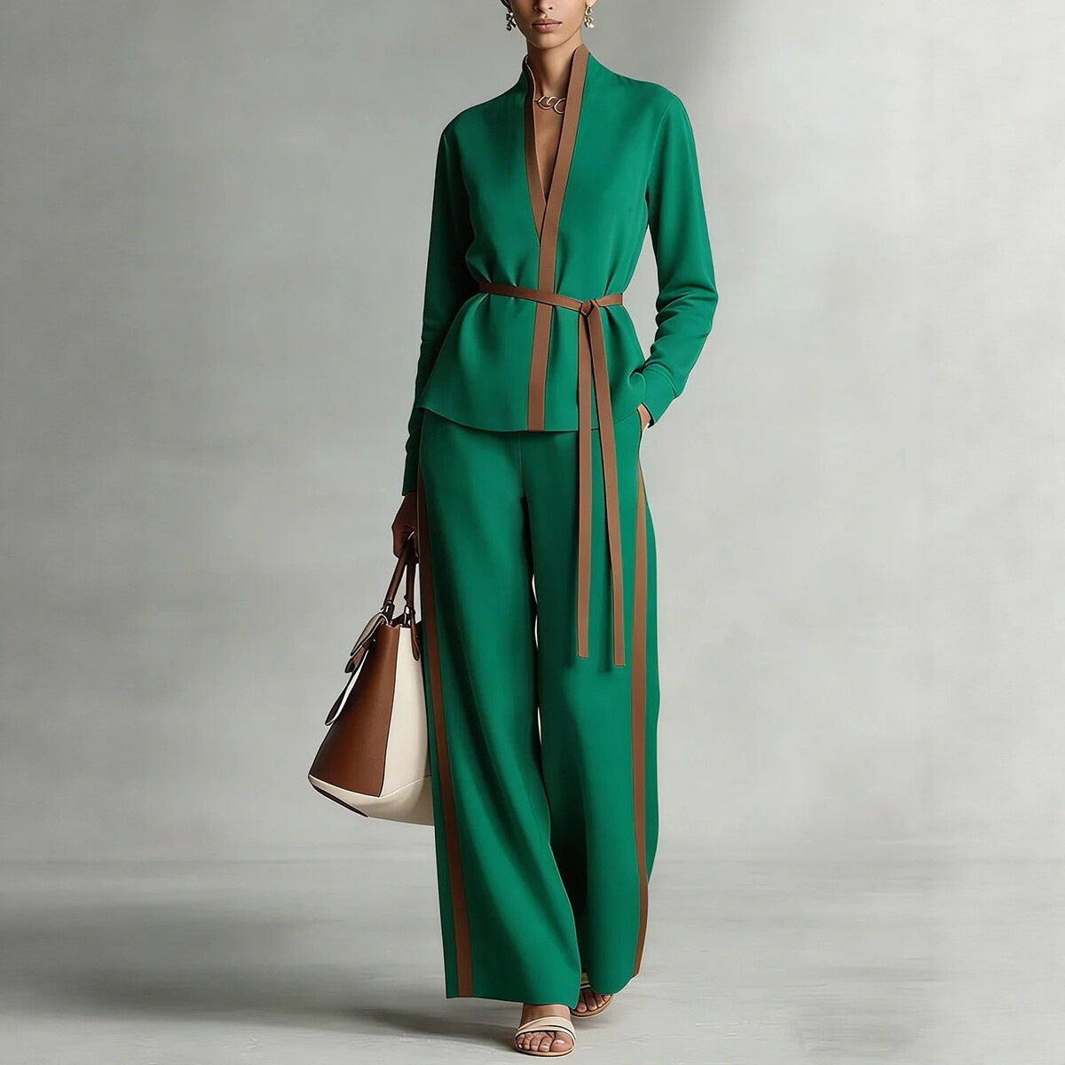 Triplechic™ MandarinContour Wide-Leg Set