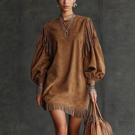 Triplechic™ Fringe Loose Dress