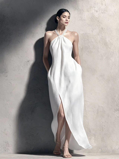 Triplechic™ HalterSculpt Slit Dress
