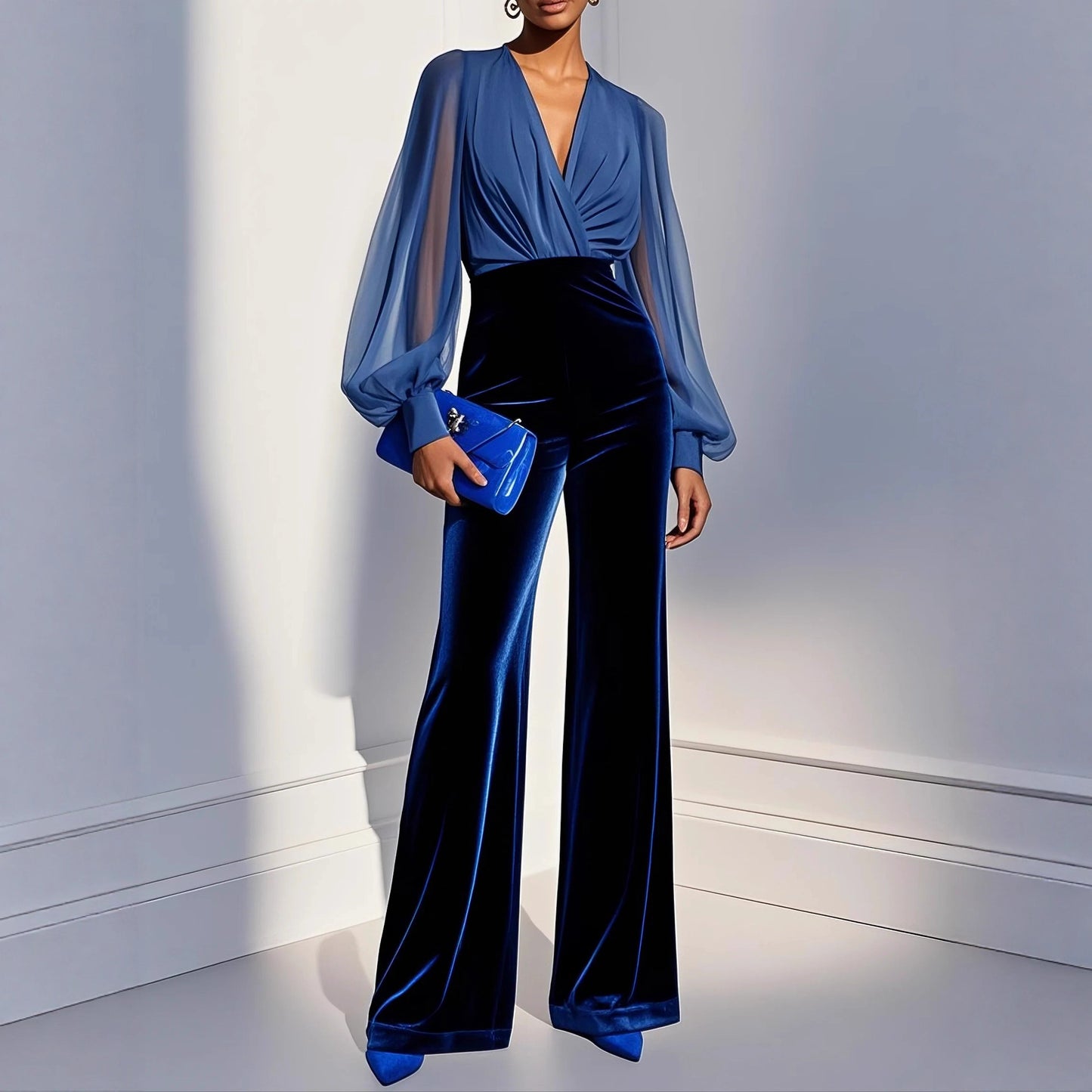 Triplechic™ VelvetNoir Jumpsuit