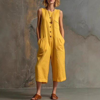 Triplechic™ LinenFlow Cropped Jumpsuit
