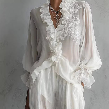 Triplechic™ LaceFlow Wide-Leg Set