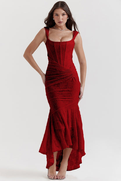 Triplechic™ Off-Shoulder Ruched Evening Dress