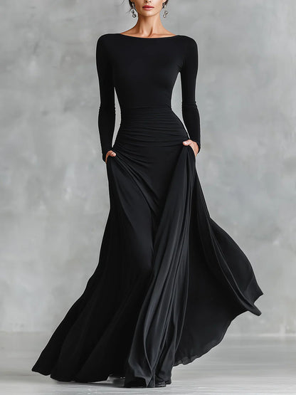 Triplechic™ Long Sleeve Swing Dress