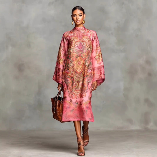 Triplechic™ Retro Floral Flowy Dress