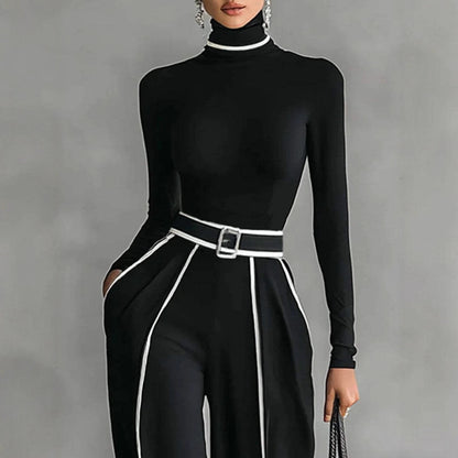 Triplechic™ Contrast Knit Wide-Leg Set
