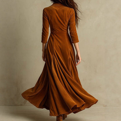 Triplechic™ Elegant V-Neck Maxi Dress