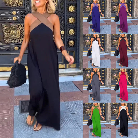 Triplechic™ Neckholder-Kleid mit gekreuztem Rücken