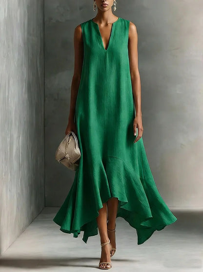 Triplechic™ DeepV AsymContour Dress