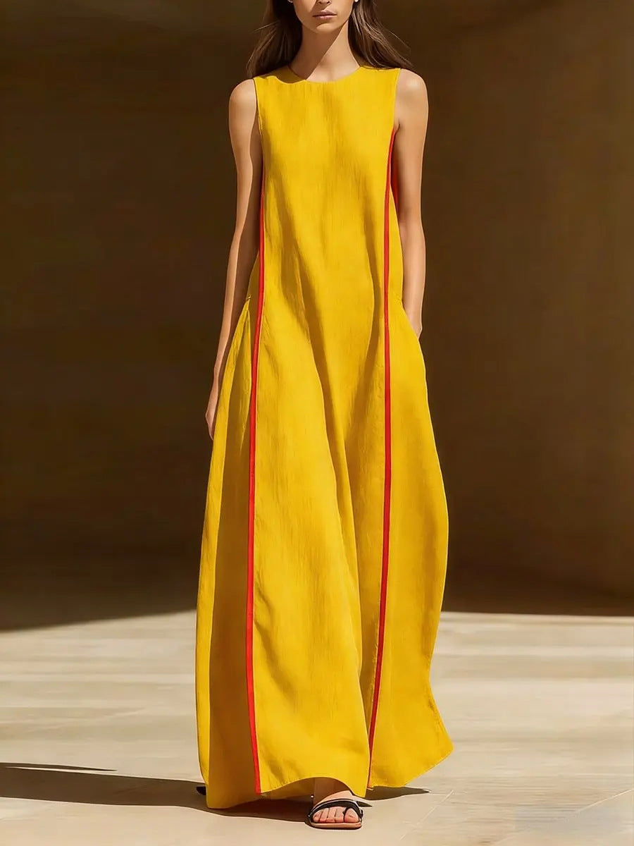 Triplechic™ LinenStripe Flow Dress