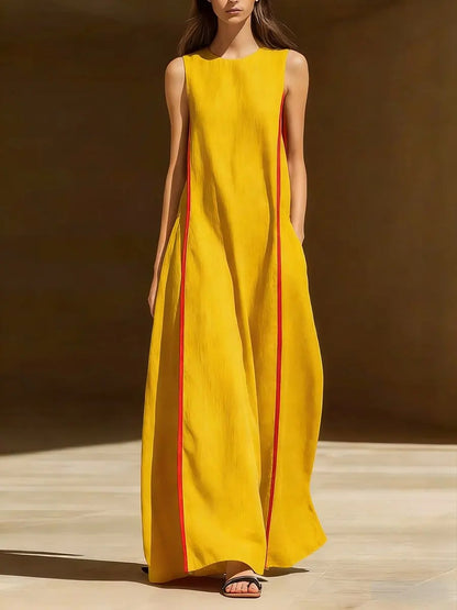 Triplechic™ LinenStripe Flow Dress