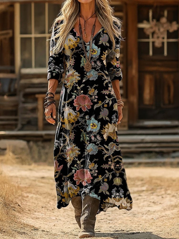 Triplechic™ Chic Digital Print Dress