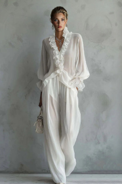 Triplechic™ LaceFlow Wide-Leg Set