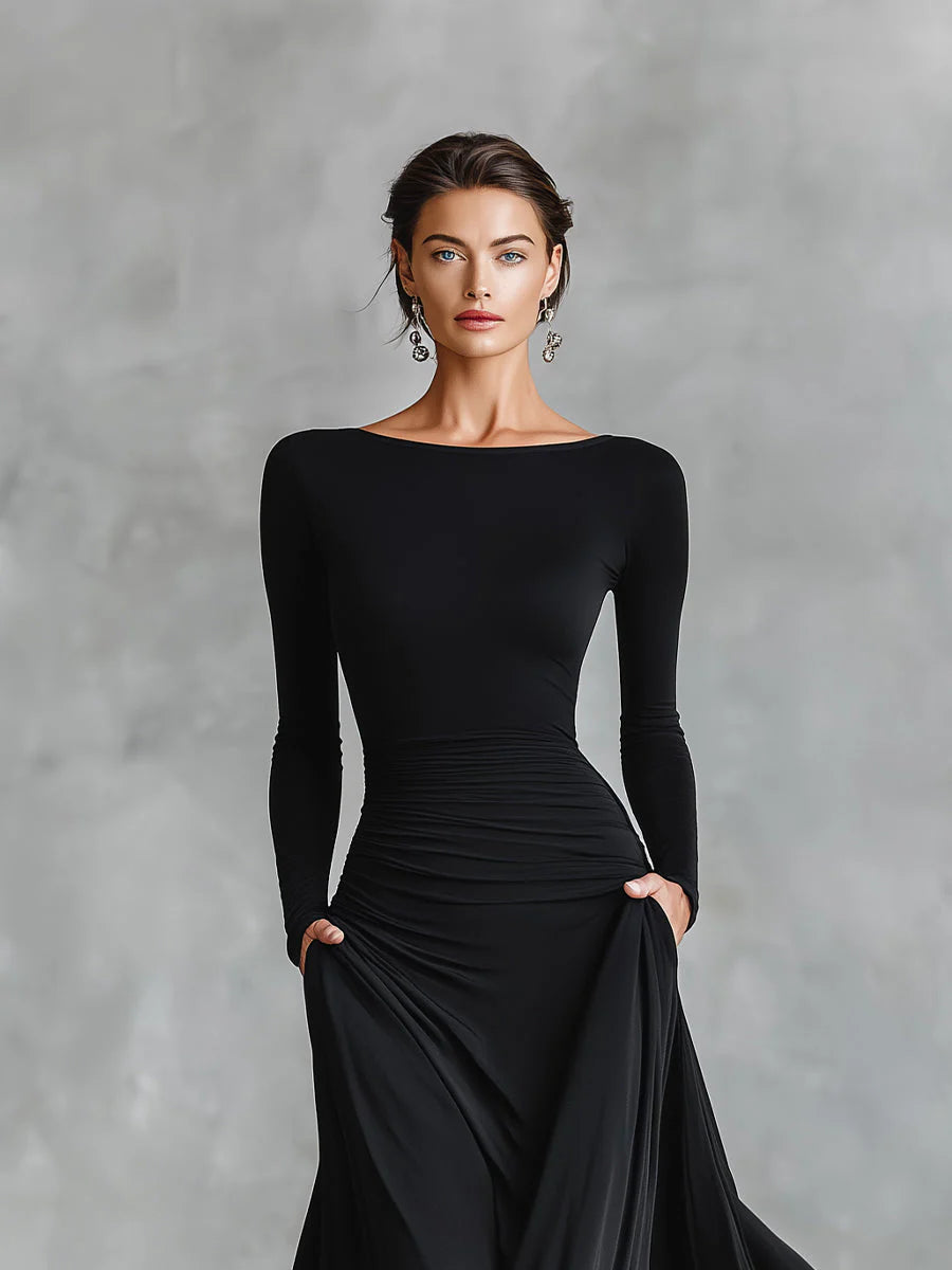 Triplechic™ Long Sleeve Swing Dress