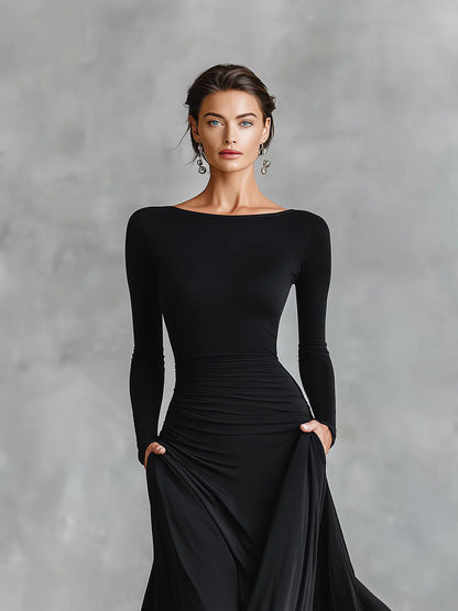 Triplechic™ Long Sleeve Swing Dress