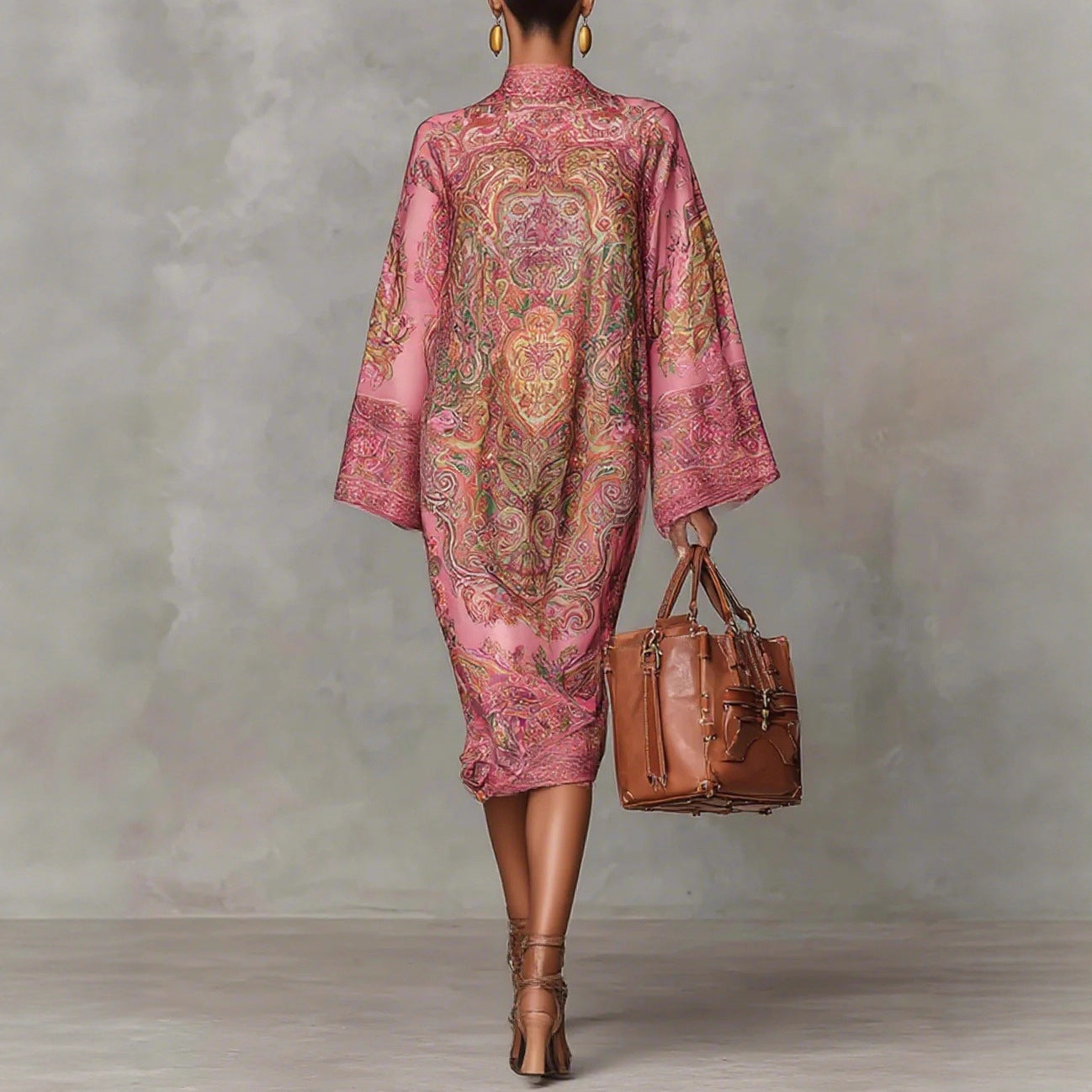 Triplechic™ Retro Floral Flowy Dress