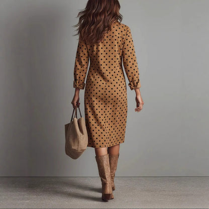 Triplechic™ French Polka Dot Pleated Dress