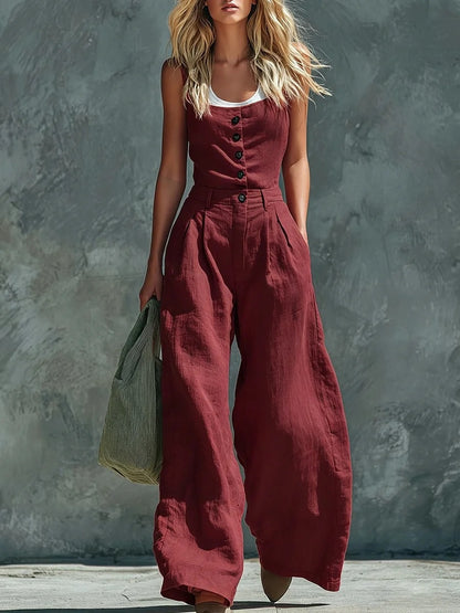 Triplechic™ RetroContour Wide Jumpsuit