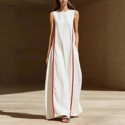 Triplechic™ LinenStripe Flow Dress