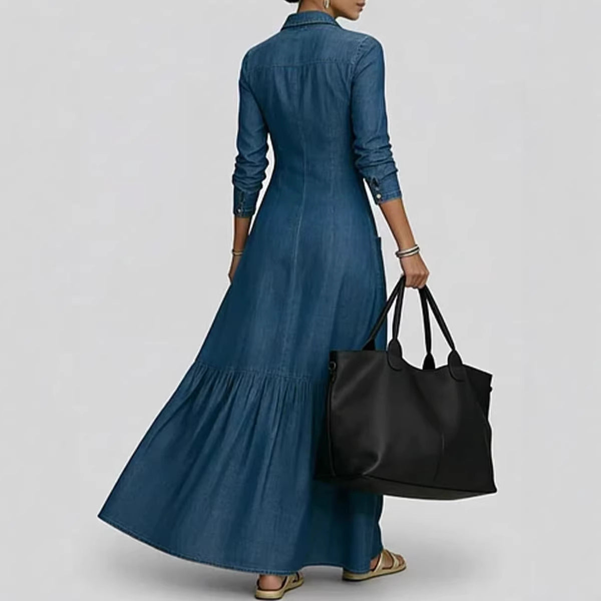 Triplechic™ DenimContour Maxi Dress